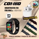 Combo Smartwatch T55 Pro Max + Airpods 🤩